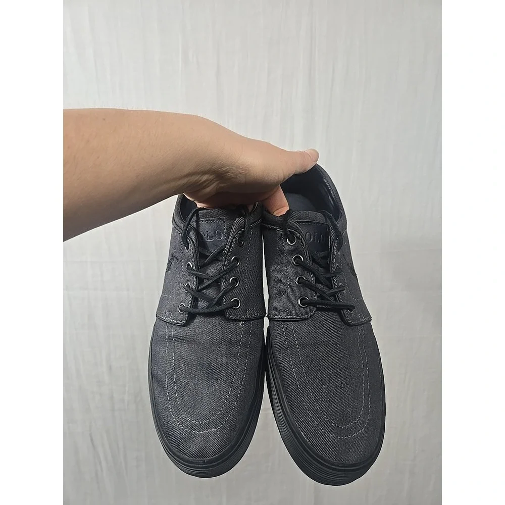 Polo Ralph Lauren Faxon Low Sneakers MENS 10D Denim Canvas Low Top‎ Boat Shoes